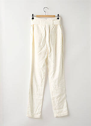 Pantalon droit tissage popeline taille normale beige LOLA ESPELETA femme