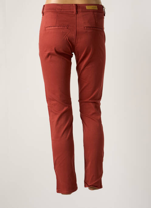 Jeans coupe slim stretch taille normale rouge HAPPY femme