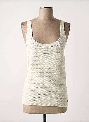 Pull coupe cintrée fines bretelles beige GARCIA femme