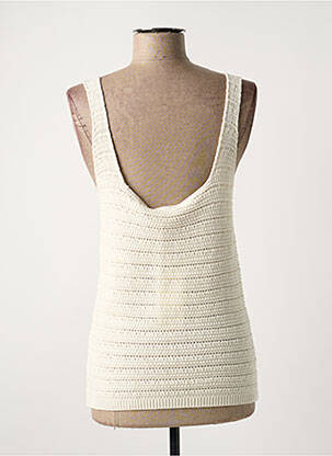 Pull coupe cintrée fines bretelles beige GARCIA femme