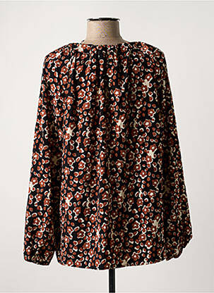 Blouse imprimé fleurs manches longues noir CALIE femme
