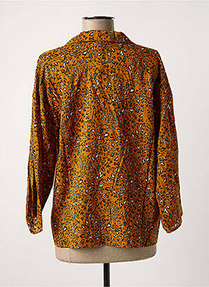 Chemisier tissage crêpe manches 3/4 jaune LOLA ESPELETA femme