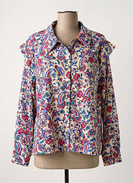 Chemisier imprimé fleurs manches longues rose CHERRY PARIS femme