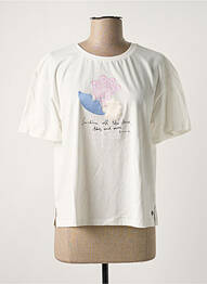 T-shirt coupe droite manches courtes beige GARCIA femme