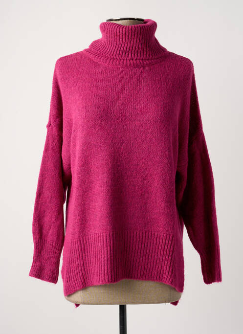 Pull col roulé violet LOLA ESPELETA pour femme