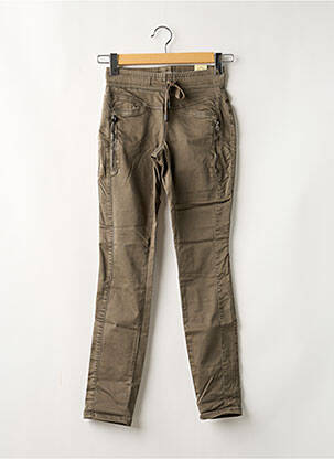 Pantalon slim taille élastique taille normale vert RED BUTTON femme