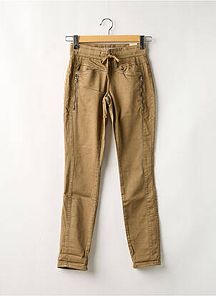 Pantalon slim taille élastique taille normale marron RED BUTTON femme