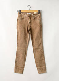 Jeans coupe slim taille basse taille basse marron RED BUTTON femme