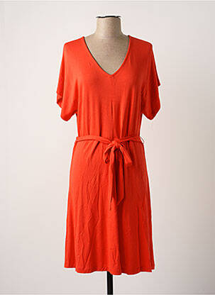Robe courte manches courtes manches courtes orange GARCIA femme