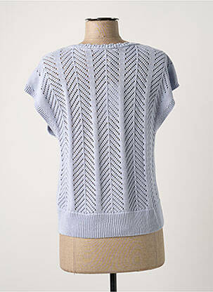 Gilet manches courtes resserrée sur le bas bleu GARCIA femme