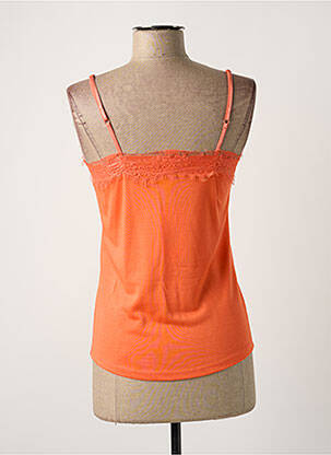 Top tissage jersey fines bretelles orange GARCIA femme