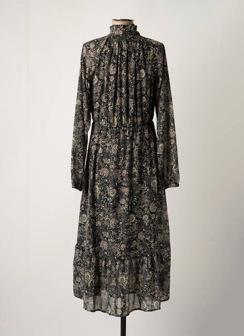 Robe longue manches longues manches longues noir GARCIA femme