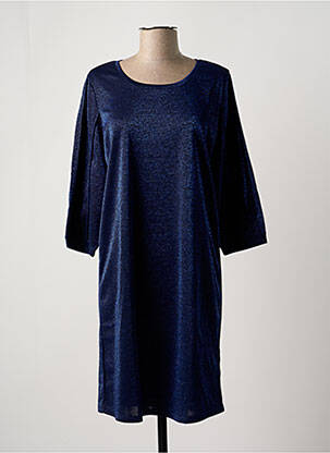 Robe courte manches 3/4 manches 3/4 bleu GARCIA femme