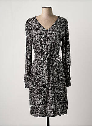 Robe longue manches longues manches longues noir GARCIA femme