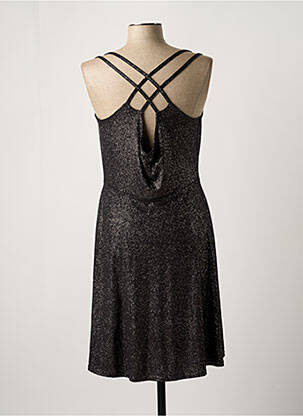 Robe mi-longue col rond fines bretelles noir FILLE A SUIVRE femme