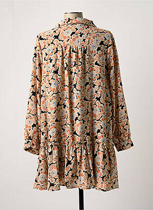 Robe courte manches longues manches longues noir CHERRY PARIS femme