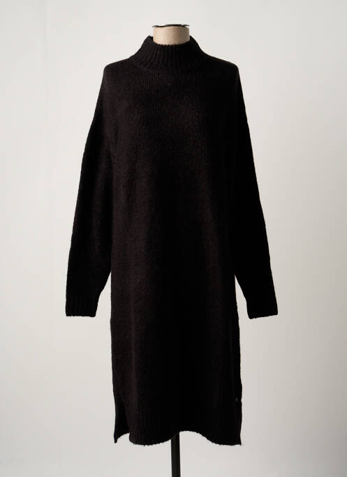 Robe pull coupe droite manches longues noir GARCIA femme