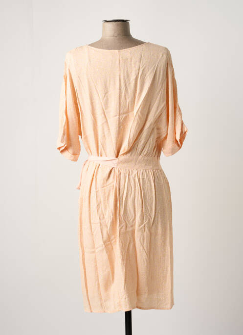 Robe mi-longue manches 3/4 manches 3/4 rose YAYA femme