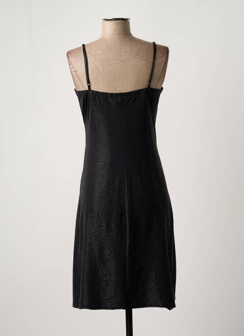 Robe mi-longue manches 3/4 manches 3/4 noir FILLE A SUIVRE femme