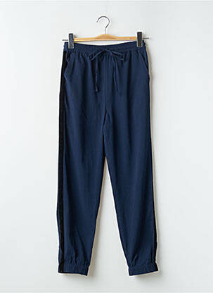 Jogging broderie galons latéraux taille normale bleu TEDDY SMITH femme