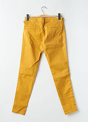 Pantalon chino taille basse taille basse jaune TEDDY SMITH femme