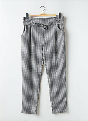 Pantalon 7/8 taille haute taille haute gris TEDDY SMITH femme