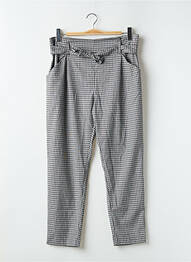 Pantalon 7/8 taille haute taille haute gris TEDDY SMITH femme