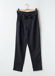 Pantalon droit tissage crêpe taille haute noir TEDDY SMITH femme