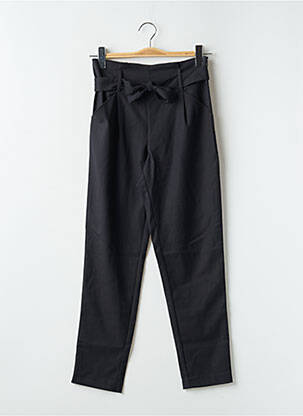 Pantalon droit tissage crêpe taille haute noir TEDDY SMITH femme