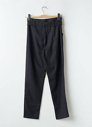 Pantalon droit tissage crêpe taille haute noir TEDDY SMITH femme