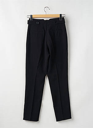 Pantalon droit tissage crêpe taille haute noir SCHOOL RAG femme