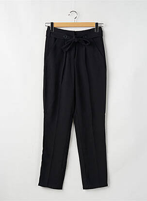 Pantalon droit tissage crêpe taille haute noir SCHOOL RAG femme