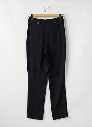 Pantalon droit tissage crêpe taille haute noir SCHOOL RAG femme