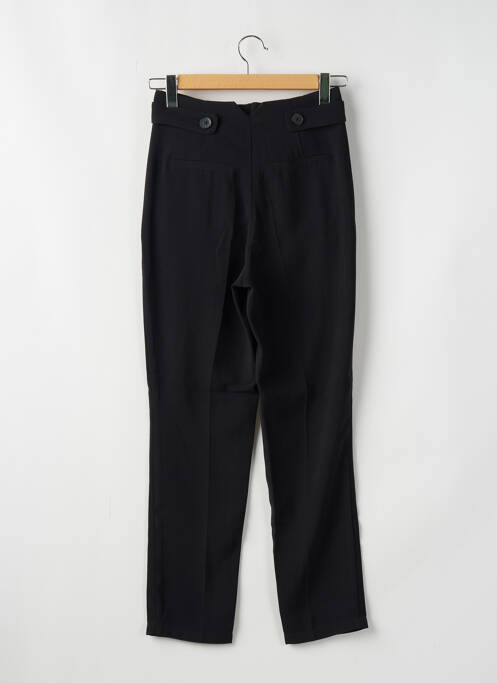 Pantalon droit tissage crêpe taille haute noir SCHOOL RAG femme