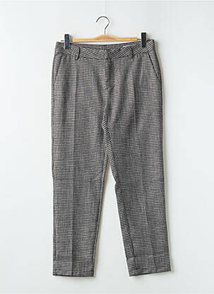 Pantalon chino fermeture zippée sous rabat boutonné taille normale noir REIKO femme