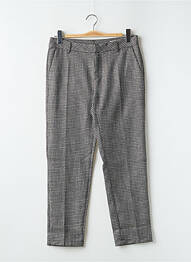 Pantalon chino fermeture zippée sous rabat boutonné taille normale noir REIKO femme