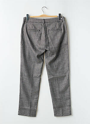 Pantalon chino fermeture zippée sous rabat boutonné taille normale noir REIKO femme