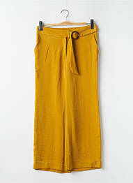 Pantalon 7/8 taille haute taille haute jaune SWEED PARIS femme