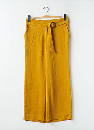 Pantalon 7/8 taille haute taille haute jaune SWEED PARIS femme