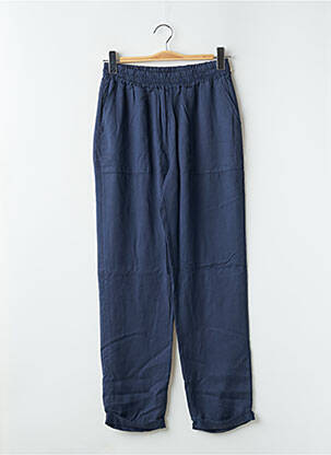 Pantalon droit taille élastique taille normale bleu STUDIO PARISIEN femme