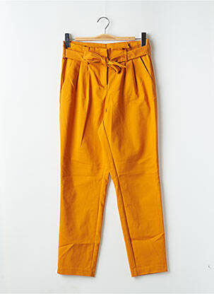 Pantalon droit stretch taille haute orange VILA femme