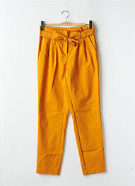 Pantalon droit stretch taille haute orange VILA femme
