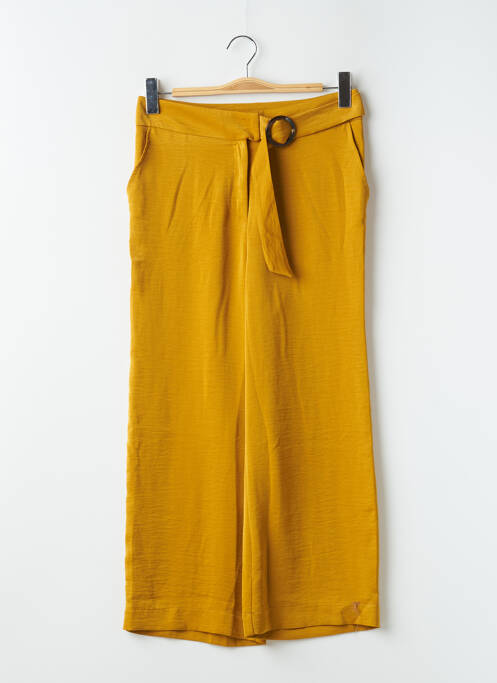 Pantalon 7/8 taille haute taille haute jaune SWEED PARIS femme