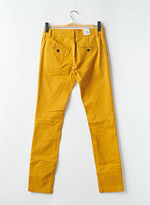Pantalon chino tissage popeline taille normale jaune DONOVAN homme