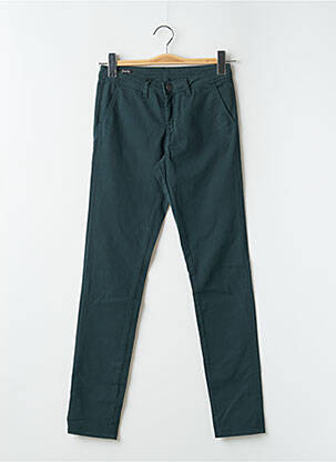 Pantalon chino taille basse taille basse vert SCHOOL RAG femme