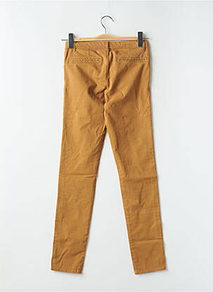 Pantalon chino taille basse taille basse jaune SCHOOL RAG femme