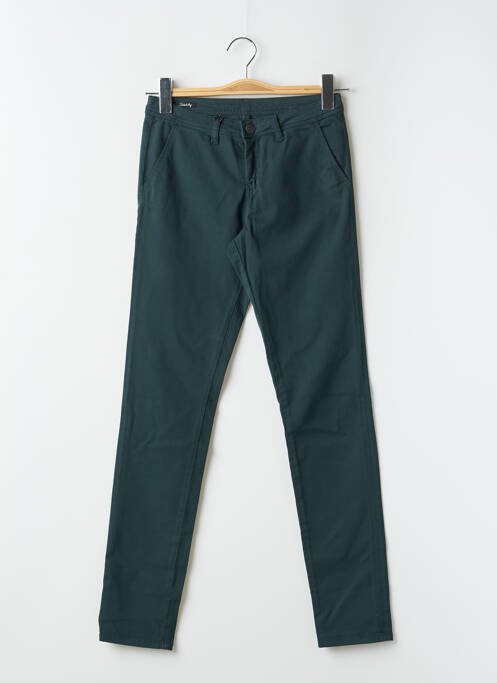 Pantalon chino taille basse taille basse vert SCHOOL RAG femme