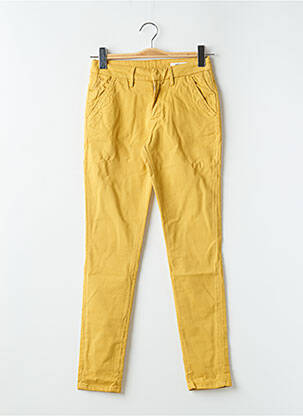 Pantalon chino taille normale taille normale jaune REIKO femme