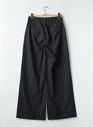Pantalon large taille à pinces taille haute noir REIKO femme