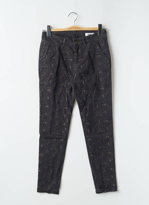 Pantalon chino tissage popeline taille normale marron REIKO femme